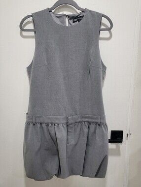 NWOT Zara Grey Tailored Bubble Mini Dress - Size Large